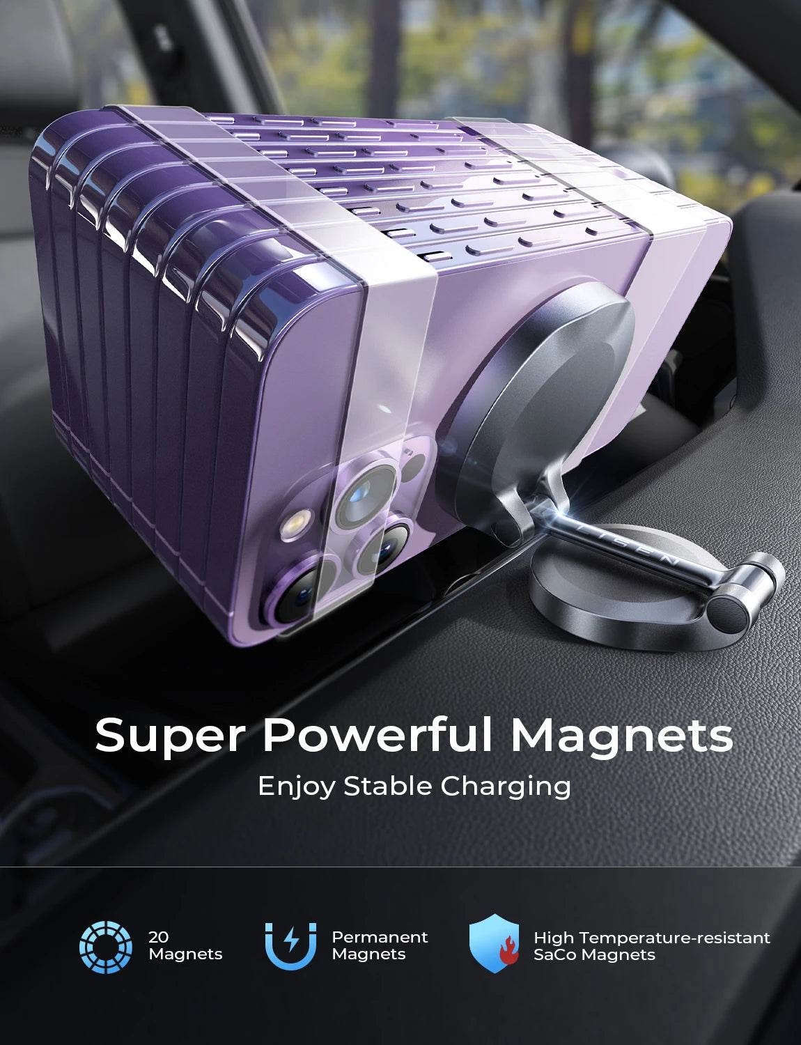 Support Magnétique Voiture avec Chargeur - Shop AC